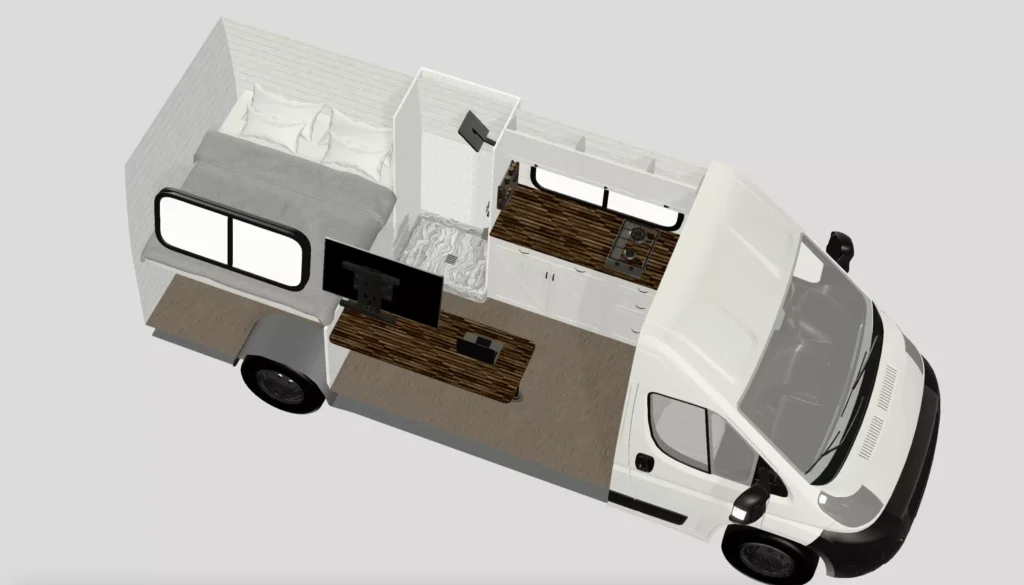 Fiat Ducato camper van layout