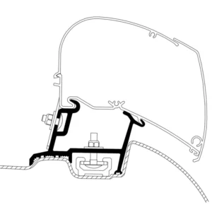 Markiisi kinnitus THULE katusesiiniga MB Sprinter 2007+ / VW Crafter 2007-2016